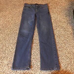 Calvin Klein Jeans Kids Slim Straight Blue Denim Pants Size 14 Adjustable Waist‎
